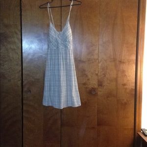 Cream sundress with plaid design